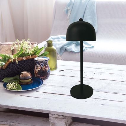 LED Candeeiro de mesa tácil recarregável com regulação LED/1W/5V 3000-6000K 1800 mAh preto