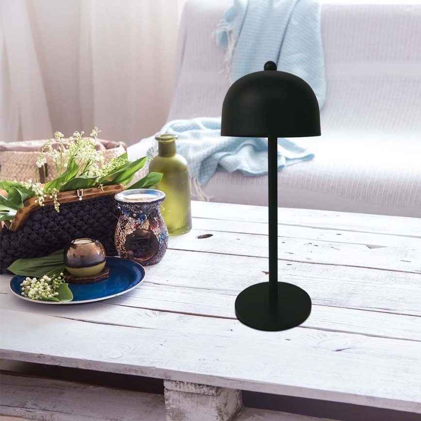 LED Candeeiro de mesa tácil recarregável com regulação LED/1W/5V 3000-6000K 1800 mAh preto