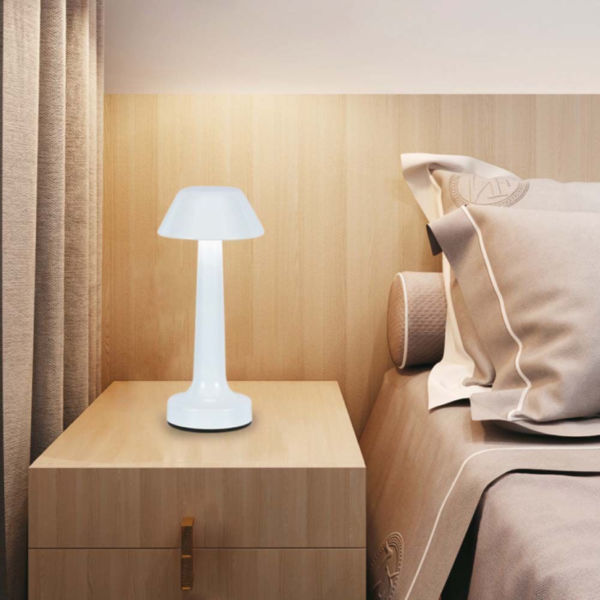 LED Candeeiro de mesa tácil recarregável com regulação LED/1W/5V 3000-6000K 1800 mAh branco