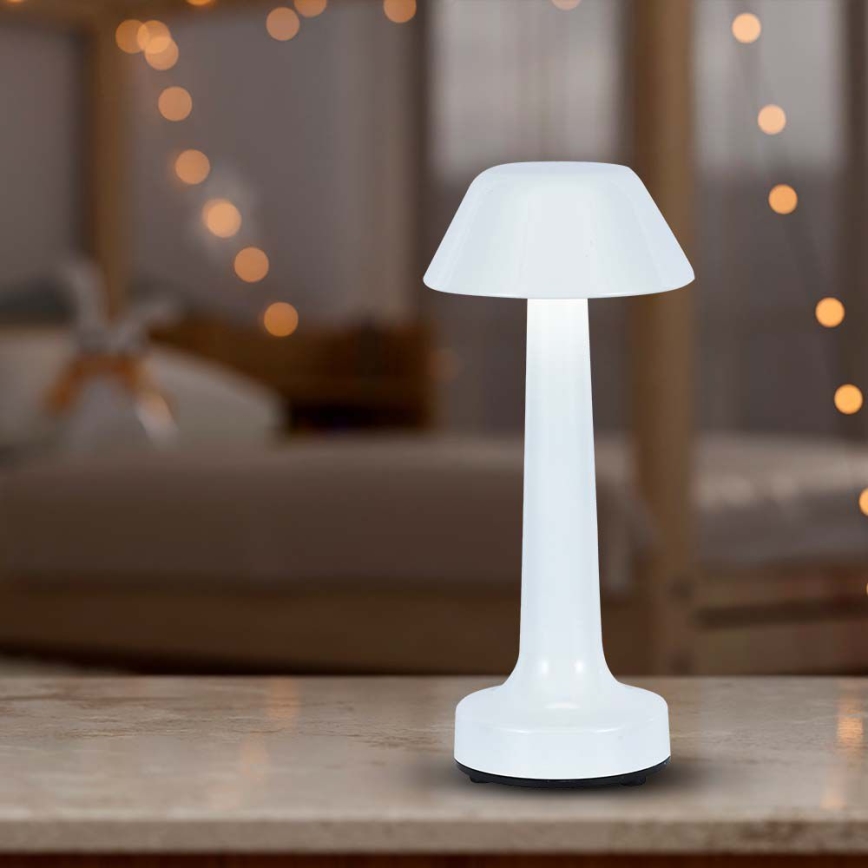 LED Candeeiro de mesa tácil recarregável com regulação LED/1W/5V 3000-6000K 1800 mAh branco