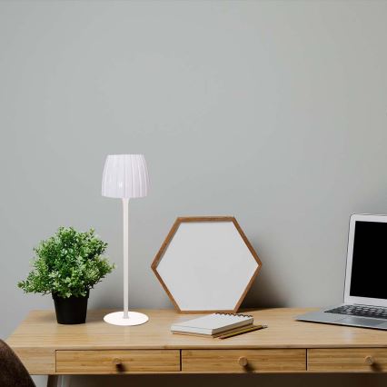 LED Candeeiro de mesa tácil recarregável com regulação LED/2,7W/5V 3000/4000/6000K 1800 mAh branco