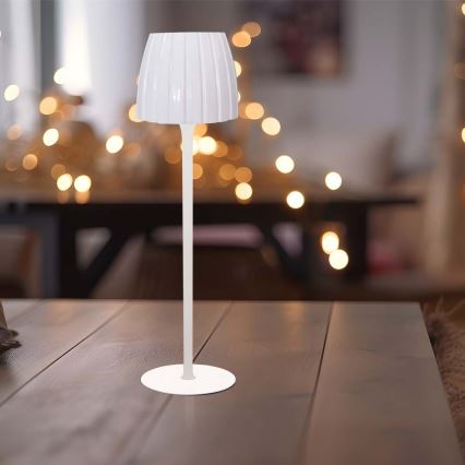 LED Candeeiro de mesa tácil recarregável com regulação LED/2,7W/5V 3000/4000/6000K 1800 mAh branco