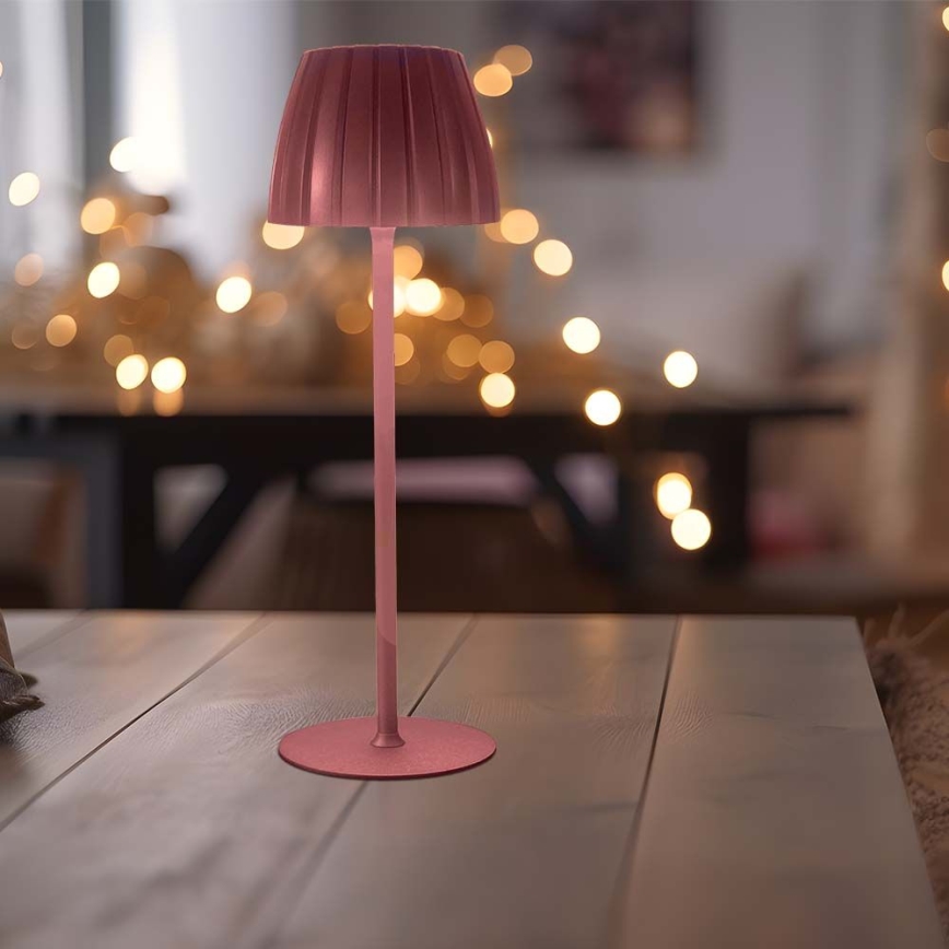 LED Candeeiro de mesa tácil recarregável com regulação LED/2,7W/5V 3000/4000/6000K 1800 mAh castanho