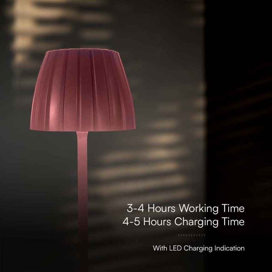 LED Candeeiro de mesa tácil recarregável com regulação LED/2,7W/5V 3000/4000/6000K 1800 mAh castanho