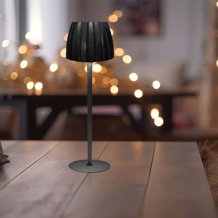 LED Candeeiro de mesa tácil recarregável com regulação LED/2,7W/5V 3000/4000/6000K 1800 mAh preto