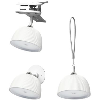 LED Candeeiro de mesa recarregável com regulação 4em1 LED/3,5W/5V 3000/4000/6500K IP54 1800 mAh branco