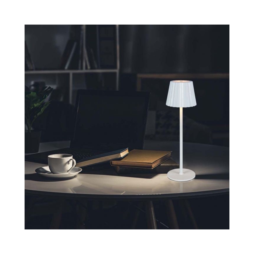 LED Candeeiro de mesa tácil recarregável com regulação LED/4W/5V 3000-6000K 1800 mAh branco