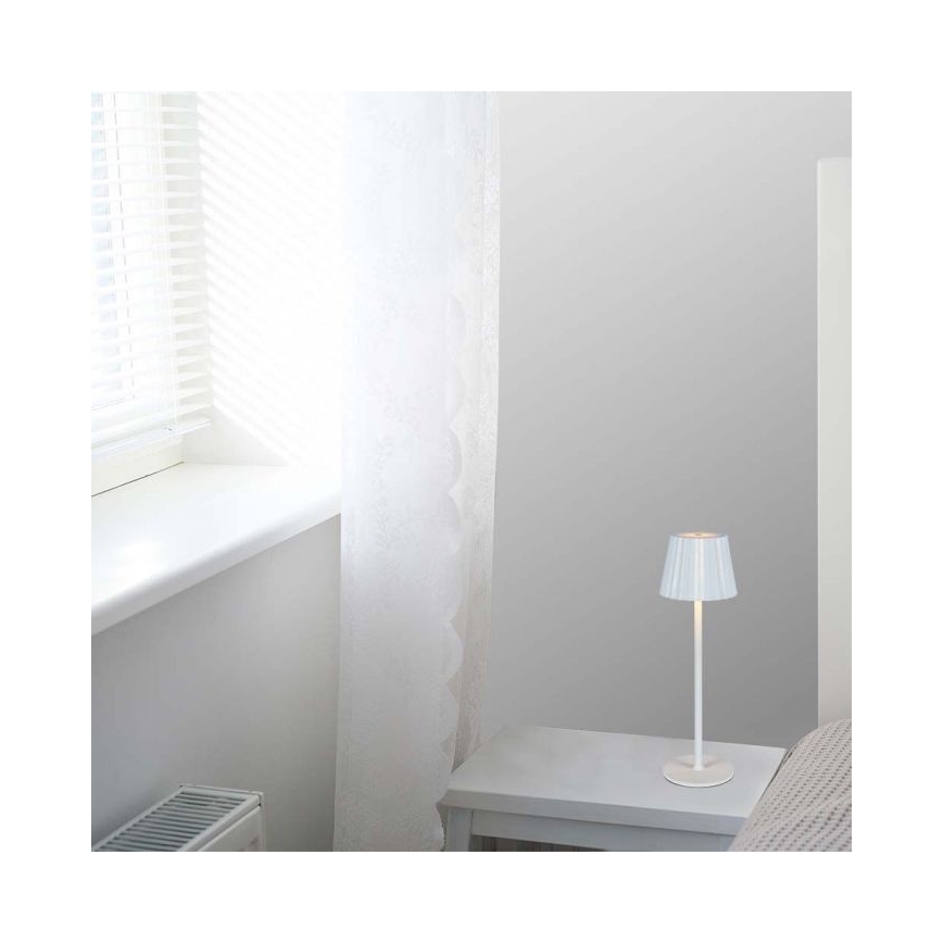 LED Candeeiro de mesa tácil recarregável com regulação LED/4W/5V 3000-6000K 1800 mAh branco