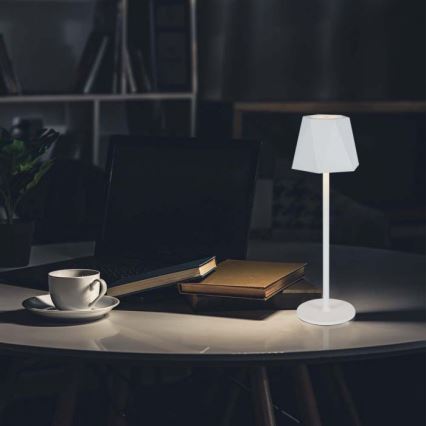 LED Candeeiro de mesa tácil recarregável com regulação LED/4W/5V 3000-6000K 1800 mAh branco