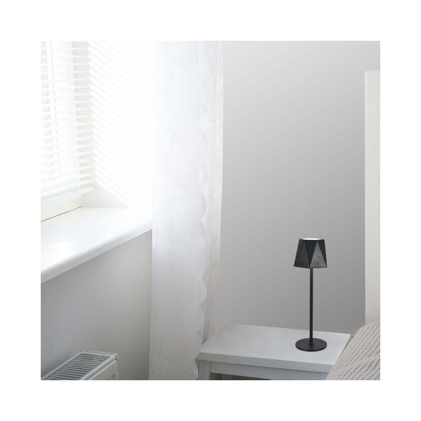 LED Candeeiro de mesa tácil recarregável com regulação LED/4W/5V 3000-6000K 1800 mAh preto