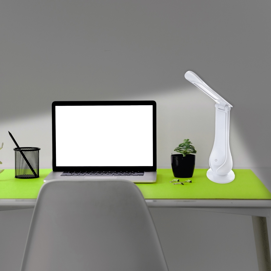 LED Candeeiro de mesa recarregável com regulação LILLY LED/4W/5V 1200 mAh branco