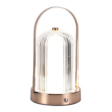 LED Candeeiro de mesa tácil recarregável com regulação LED/1W/5V 3000-6000K 1800 mAh cobre