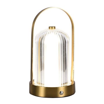 LED Candeeiro de mesa tácil recarregável com regulação LED/1W/5V 3000-6000K 1800 mAh dourada