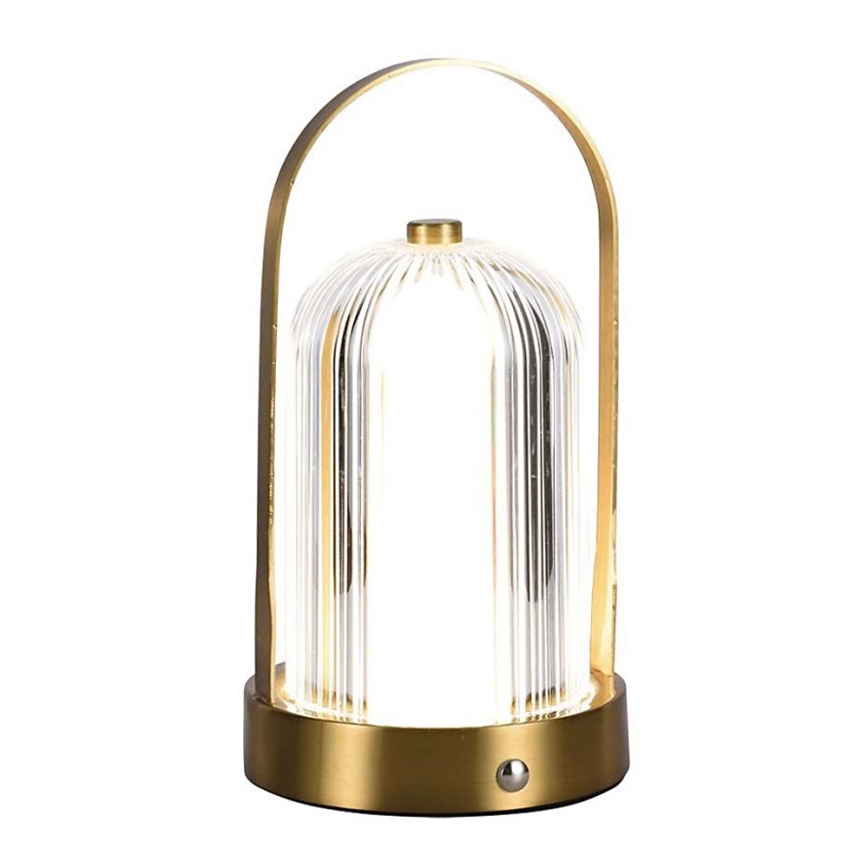 LED Candeeiro de mesa tácil recarregável com regulação LED/1W/5V 3000-6000K 1800 mAh dourada