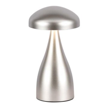 LED Candeeiro de mesa tácil recarregável com regulação LED/1W/5V 3000-6000K 1800 mAh prateado