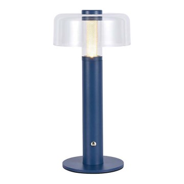 LED Candeeiro de mesa tácil recarregável com regulação LED/1W/5V 3000K 1800 mAh azul