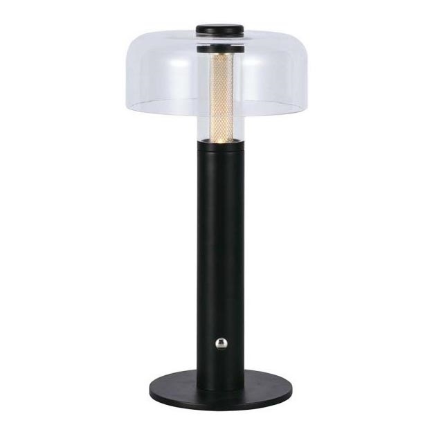 LED Candeeiro de mesa tácil recarregável com regulação LED/1W/5V 3000K 1800 mAh preto