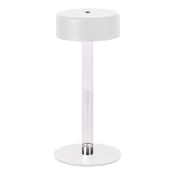 LED Candeeiro de mesa tácil recarregável com regulação LED/3W/5V 3000-6000K 2400 mAh branco