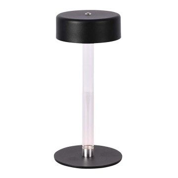 LED Candeeiro de mesa tácil recarregável com regulação LED/3W/5V 3000-6000K 2400 mAh preto