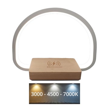 LED Candeeiro de mesa táctil com regulação e carregamento sem fios LED/10W/5V 3000/4500/7000K