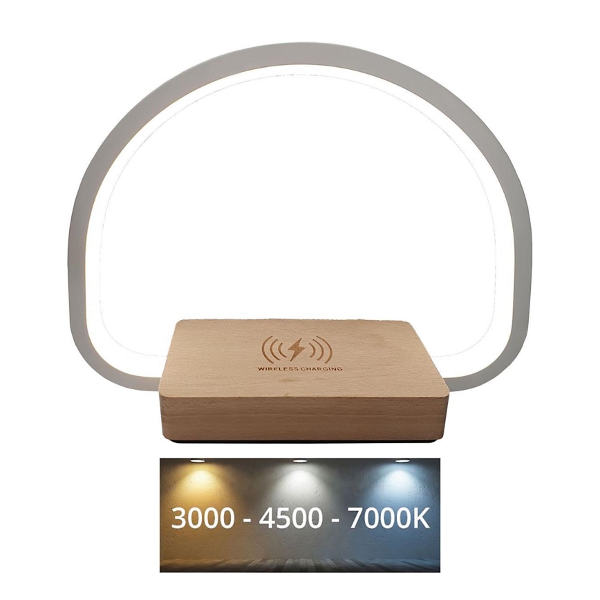 LED Candeeiro de mesa táctil com regulação e carregamento sem fios LED/10W/5V 3000/4500/7000K