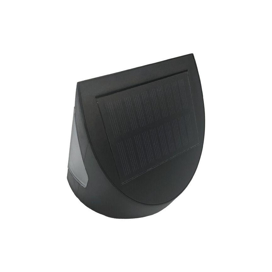Aplique de parede solar com sensor LED/3W/3,7V 3000/4000K 1200 mAh IP54 preto