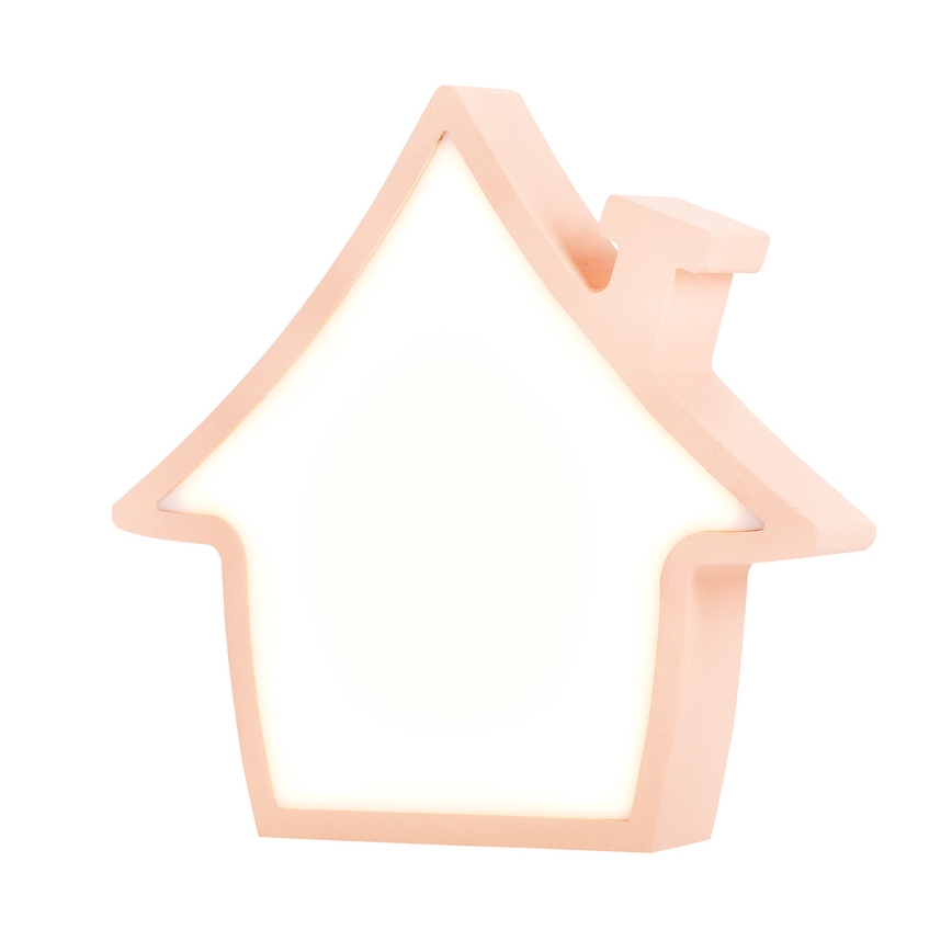 LED Candeeiro de secretária infantil HOUSE LED/10W/230V rosa