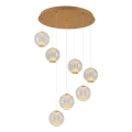 LED Candeeiro suspenso CREMONA 7xLED/5W/230V 3000K dourado
