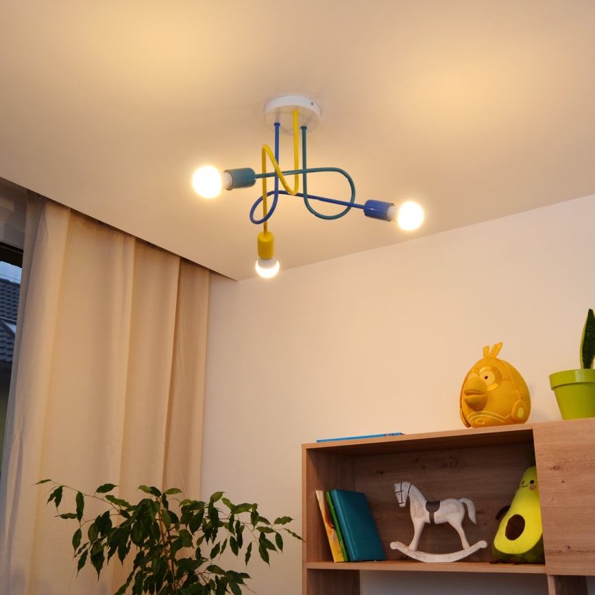 LED Candelabro integrado de criança OXFORD 3xE27/15W/230V