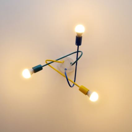 LED Candelabro integrado de criança OXFORD 3xE27/15W/230V