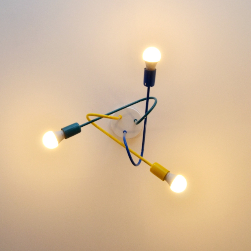 LED Candelabro integrado de criança OXFORD 3xE27/15W/230V