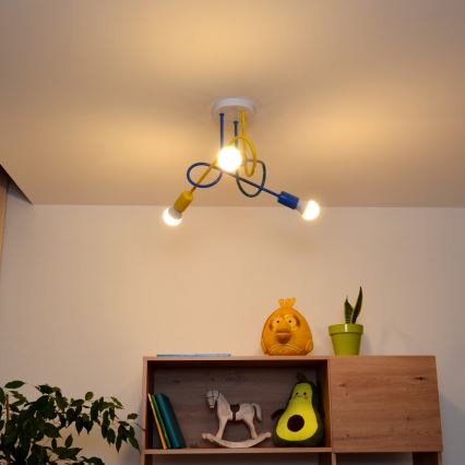 LED Candelabro integrado de criança OXFORD 3xE27/15W/230V
