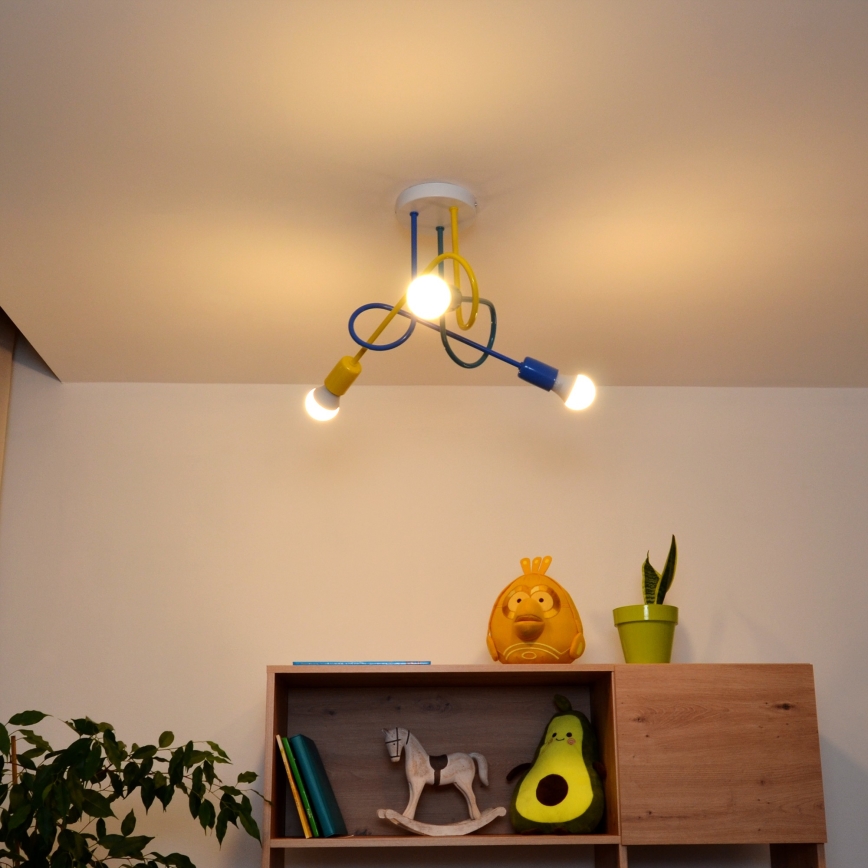 LED Candelabro integrado de criança OXFORD 3xE27/15W/230V