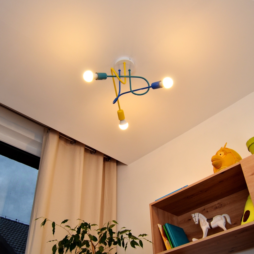 LED Candelabro integrado de criança OXFORD 3xE27/15W/230V