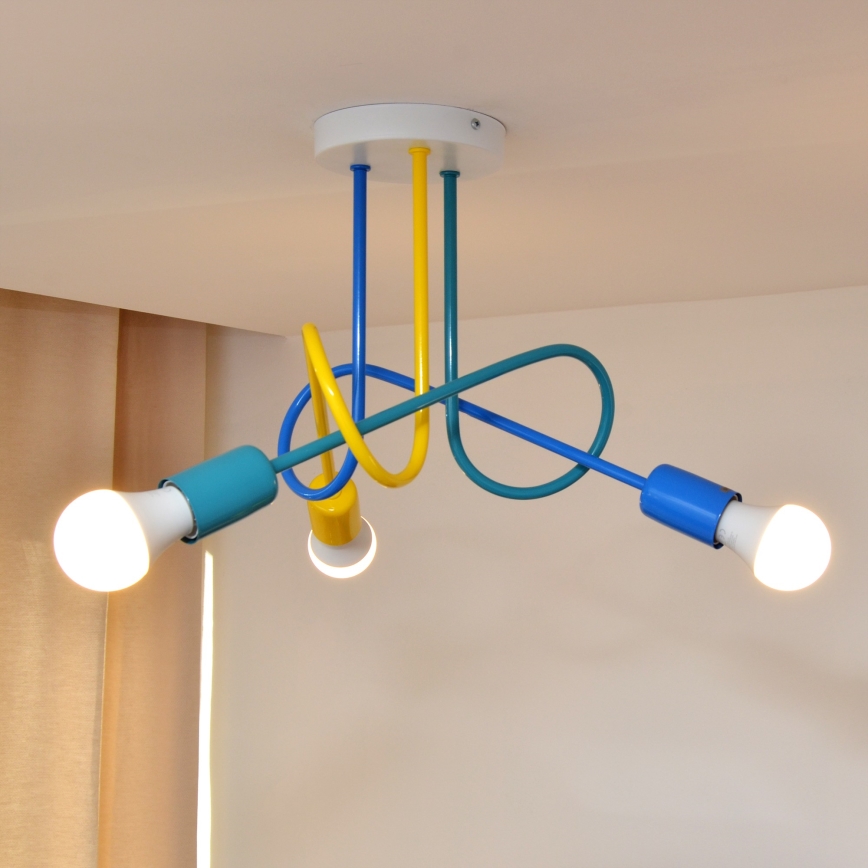 LED Candelabro integrado de criança OXFORD 3xE27/15W/230V
