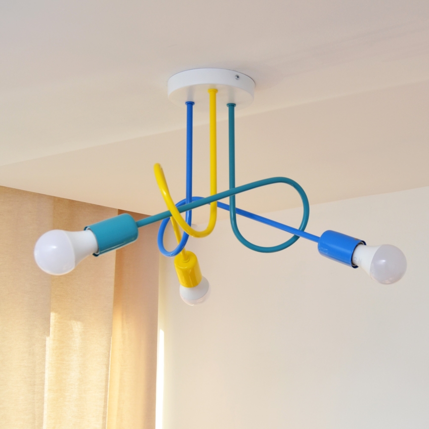 LED Candelabro integrado de criança OXFORD 3xE27/15W/230V