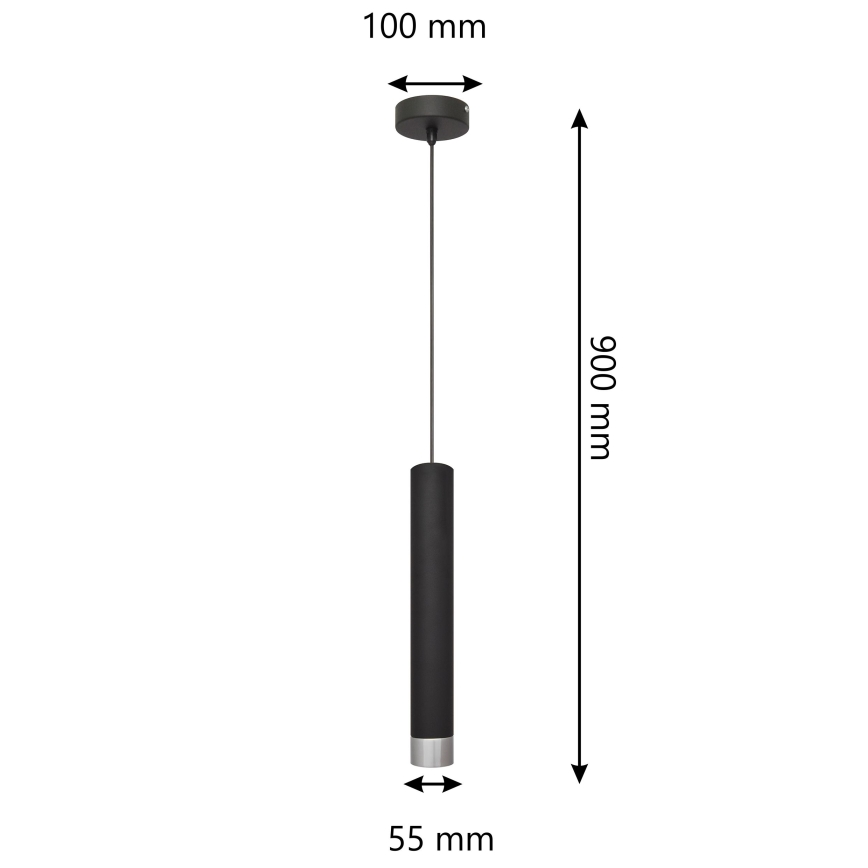 LED Candelabro sobre uma corda TUBA 1xGU10/4,8W/230V
