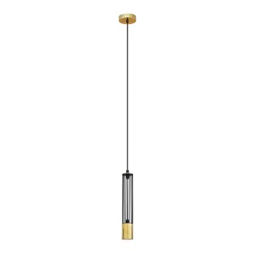 LED Candelabro suspenso BARS 1xGU10/4,8W/230V preto/dourado