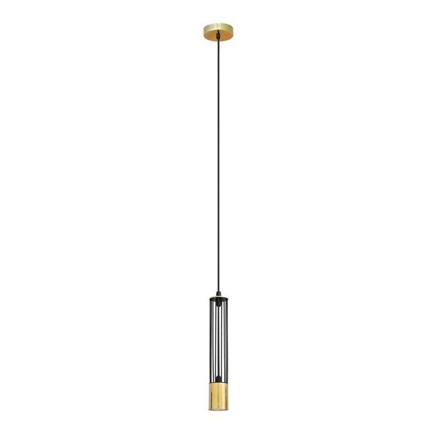 LED Candelabro suspenso BARS 1xGU10/4,8W/230V preto/dourado