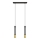 LED Candelabro suspenso BARS 2xGU10/4,8W/230V preto/dourado