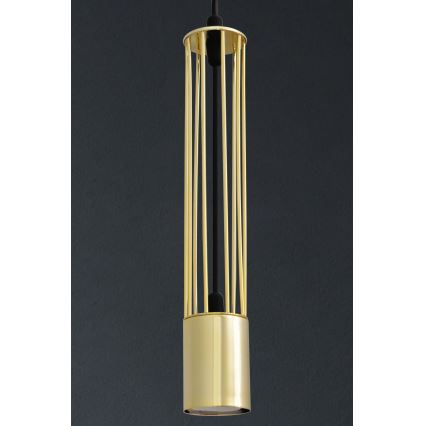 LED Candelabro suspenso BARS 3xGU10/4,8W/230V dourado/preto