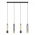 LED Candelabro suspenso BARS 4xGU10/4,8W/230V preto/dourado