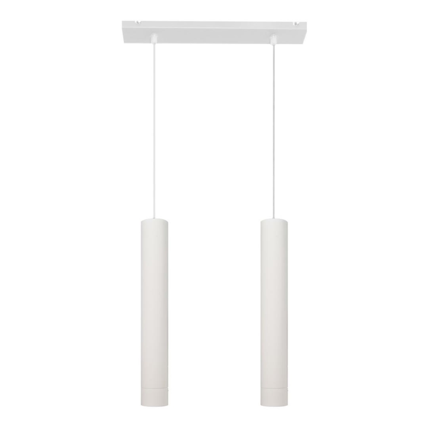 LED Candelabro suspenso TUBA 2xGU10/4,8W/230V branco