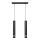 LED Candelabro suspenso TUBA 2xGU10/4,8W/230V preto/cromado mate