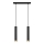 LED Candelabro suspenso TUBA 2xGU10/4,8W/230V preto/dourado