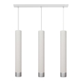 LED Candelabro suspenso TUBA 3xGU10/4,8W/230V branco/cromado mate