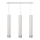 LED Candelabro suspenso TUBA 3xGU10/4,8W/230V branco/cromado mate