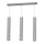 LED Candelabro suspenso TUBA 3xGU10/4,8W/230V cinzento/cromado mate