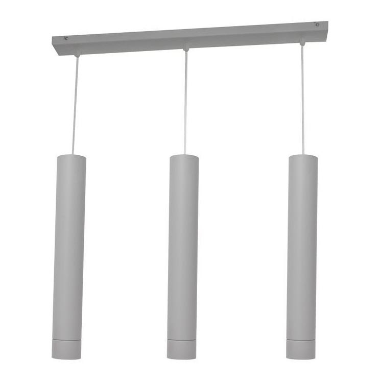 LED Candelabro suspenso TUBA 3xGU10/4,8W/230V cinzento
