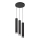 LED Candelabro suspenso TUBA 3xGU10/4,8W/230V preto/cromado mate